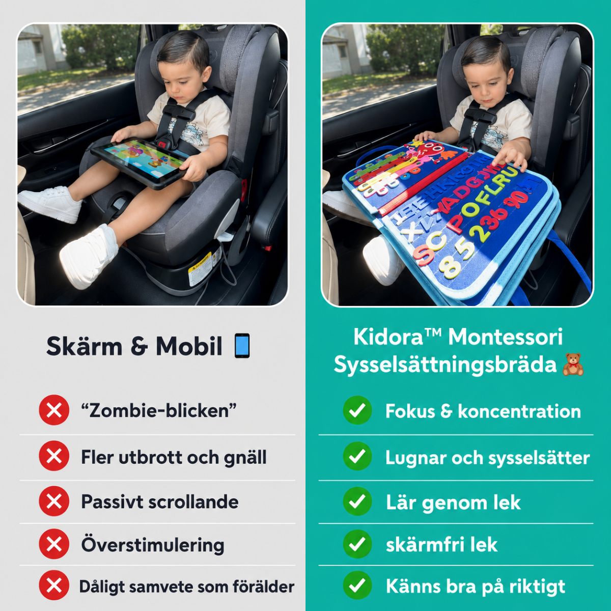 Kidora™ Montessori Sysselsättningsbräda